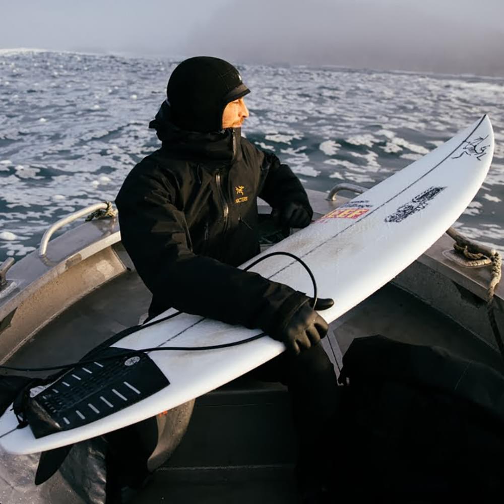 Man with a surfboard