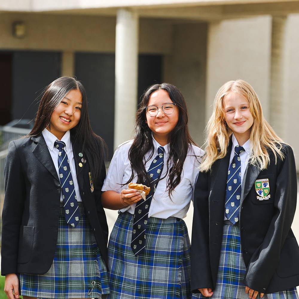 Three Grade 9 students